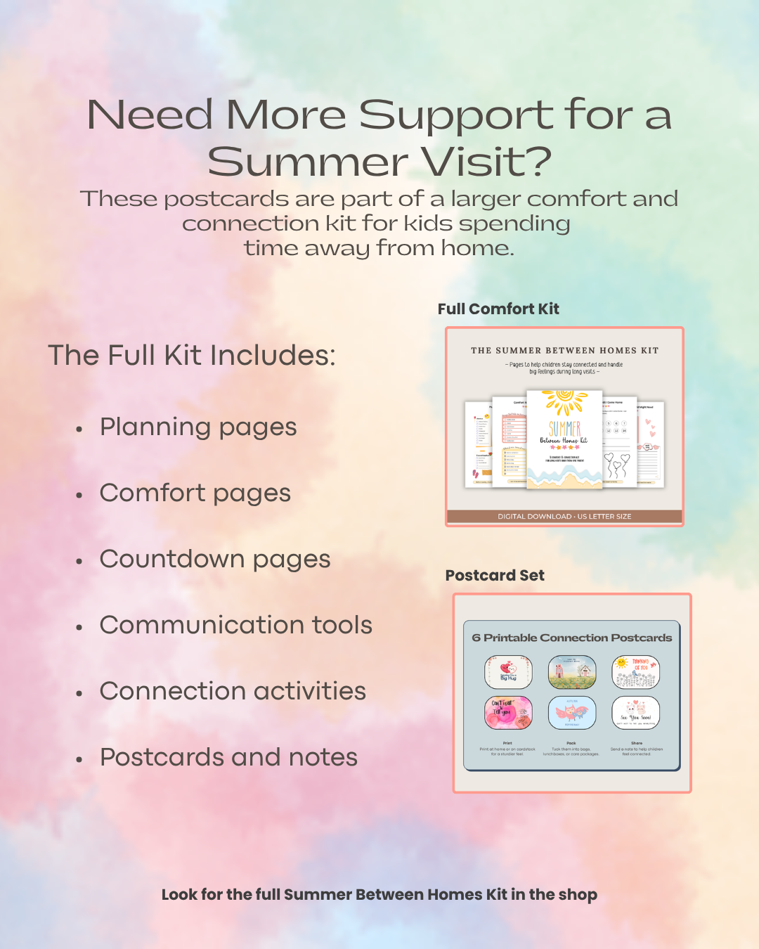 Printable Postcards for Kids Away from Home