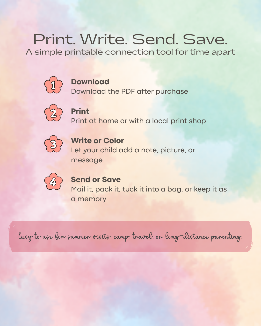 Printable Postcards for Kids Away from Home